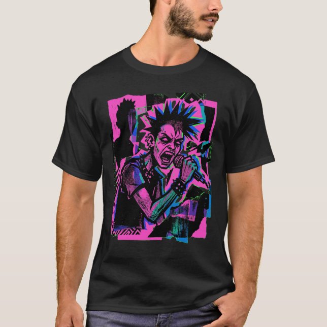 T-shirt Chemise de batterie Rhythm Force – Graphisme music (Devant)