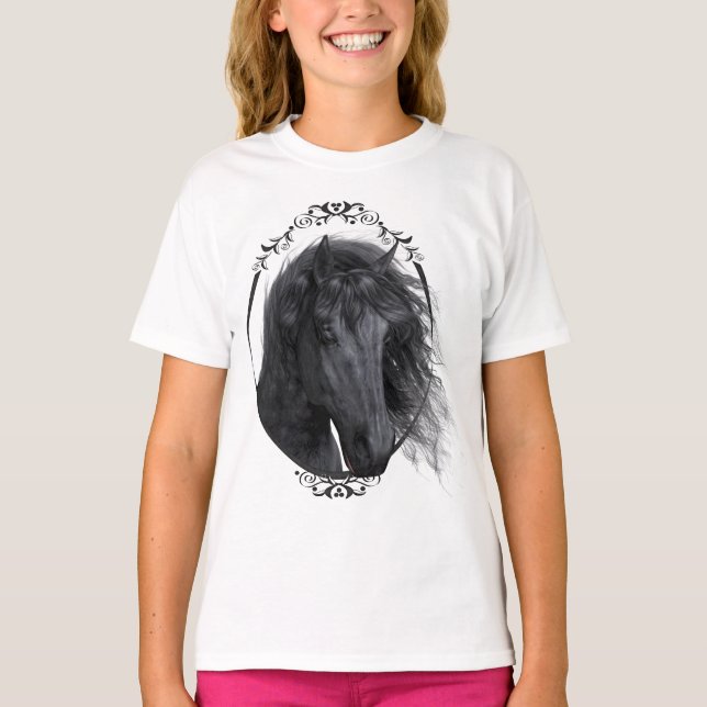 T-shirt Chemise de beauté noire (Devant)