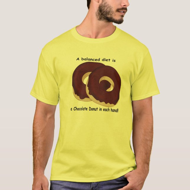 T-shirt Chemise de beignet de chocolat (Devant)