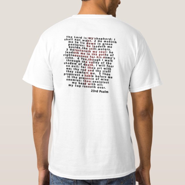 T-shirt Chemise de bible ; Psaumes 23 (Dos)