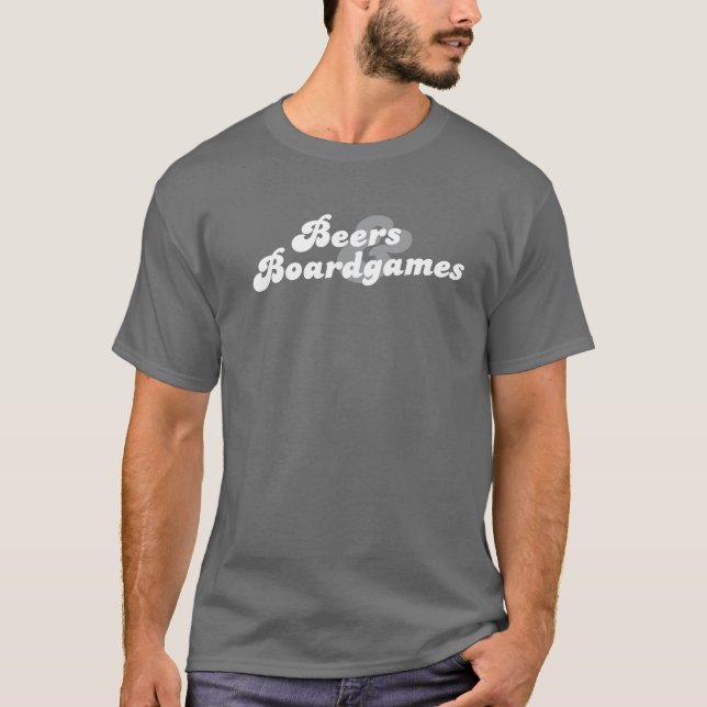 T-shirt Chemise de bières et de Boardgames (Devant)