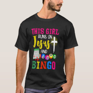 T-shirt Chemise De Bingo Cette Fille Fonctionne Sur Jésus