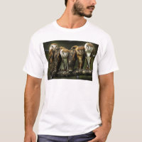 Chemise de blanc de hiboux de grange