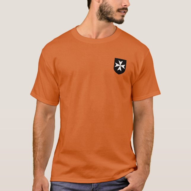 T-shirt Chemise de bouclier de Hospitaller de chevaliers (Devant)