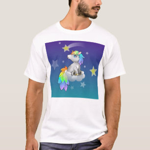 T-shirt Chemise de Brony de licorne et d'arc-en-ciel de
