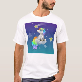 T-shirt Chemise de Brony de licorne et d'arc-en-ciel de