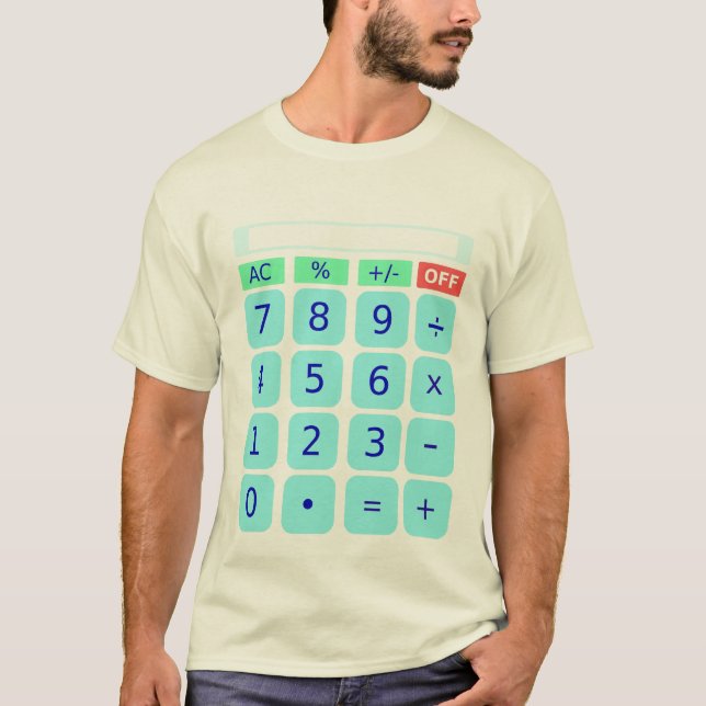 T-shirt Chemise de calculatrice (Devant)