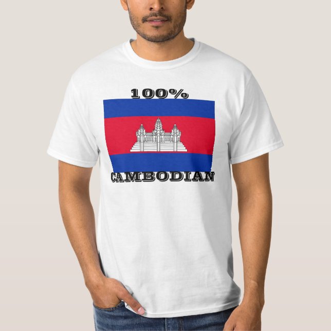 T-SHIRT CHEMISE DE CAMBODGIEN DE 100% (Devant)