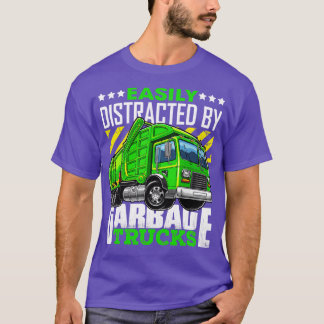 T-shirt Chemise De Camion De Poubelle Facilement Distrait 
