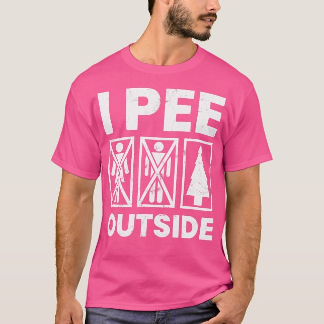 T-shirt Chemise de Camping Amusante I Pee Dehors Randonnée (Devant)