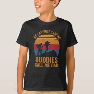 T-shirt chemise de camping du père et du fils