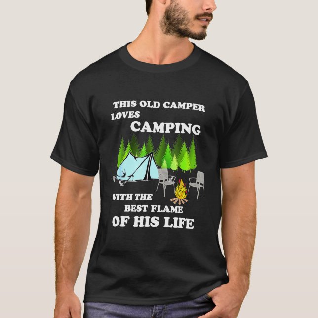 T-shirt Chemise de camping pour hommes 1 (Devant)