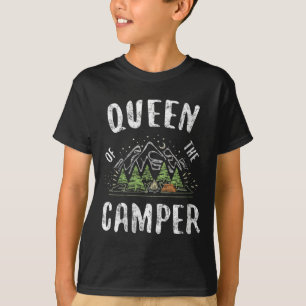 T-shirt Chemise de camping reine des campeuses col V