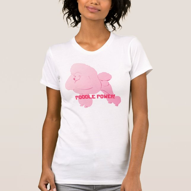 T-shirt Chemise de caniche rose (Devant)