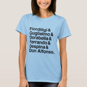 T-shirt Chemise de caractère de tutte de fan de Così