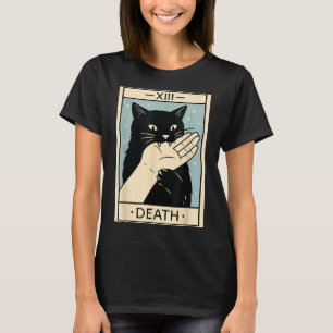 T-shirt Chemise de carte de tarot de chat noir Funny Witch