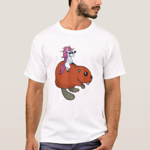 T-shirt Chemise de castor drôle de licorne cadeau de casto