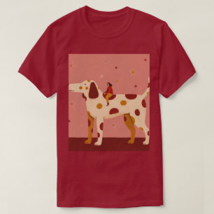 T-shirt Chemise de Cavalier de Chien Étoilé Tacheté