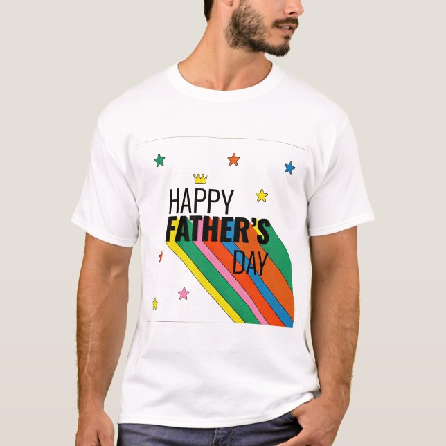 T-shirt Chemise de célébration de la fête des pères modern ("A bright and festive Father's Day T-Shirt")