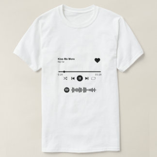 T-shirt Chemise de chanson Spotify | Love Chanson Cadeau P