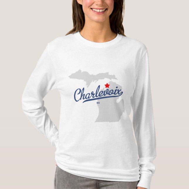 T-shirt Chemise de Charlevoix Michigan MI (Devant)