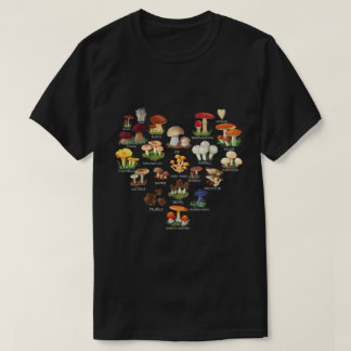 T-shirt Chemise de chart de mycologie de champignon pour a