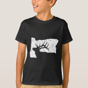 T-shirt Chemise de chasse au wapiti de l'Oregon - Forme de