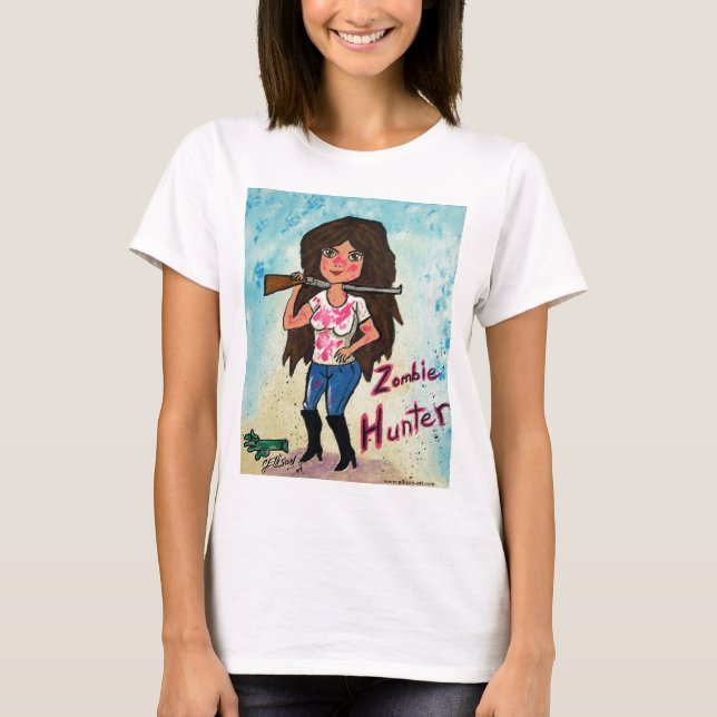 T-shirt Chemise de chasseur de zombi (Devant)