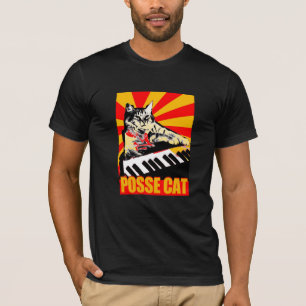 T-shirt chemise de chat de bande