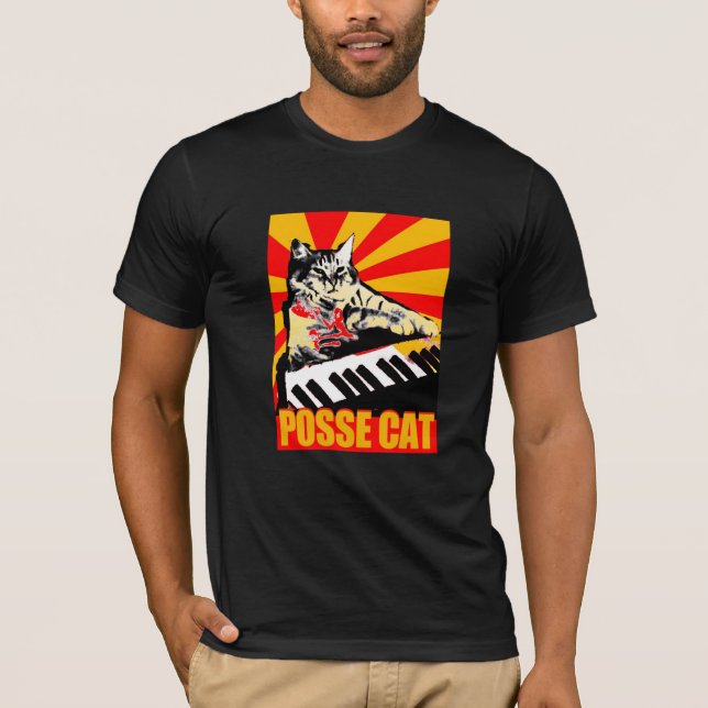 T-shirt chemise de chat de bande (Devant)