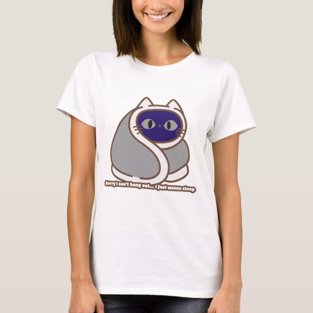 T-shirt Chemise de chat drôle (Devant)