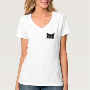 T-shirt Chemise de chat mignonne, Cachette de chat cachée