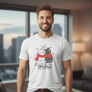 T-shirt Chemise de chat pour la Saint-Valentin   Couple de