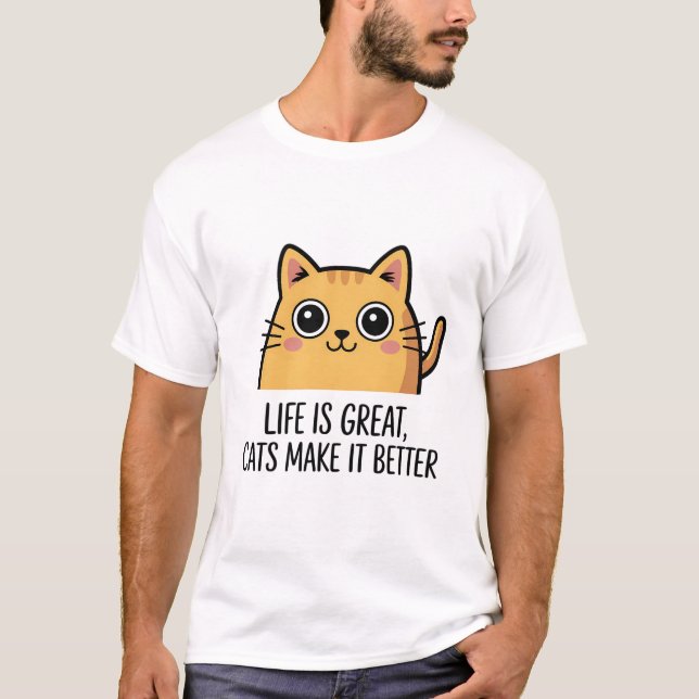 T-shirt chemise de chats (Devant)
