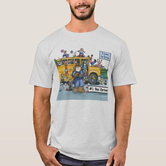T-shirt Chemise de chauffeur d'autobus scolaire (Devant)