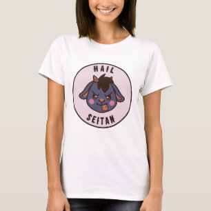 T-shirt Chemise de chèvre mignonne et drôle 'Hail Seitan'