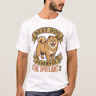 T-shirt Chemise de chien Chow Chow Gravure vintage drôle d