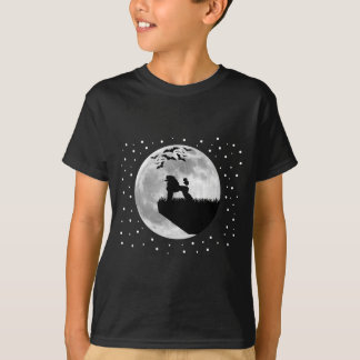 T-shirt Chemise de chien halloween nuit effrayante caniche