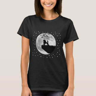 T-shirt Chemise de chien halloween nuit effrayante caniche