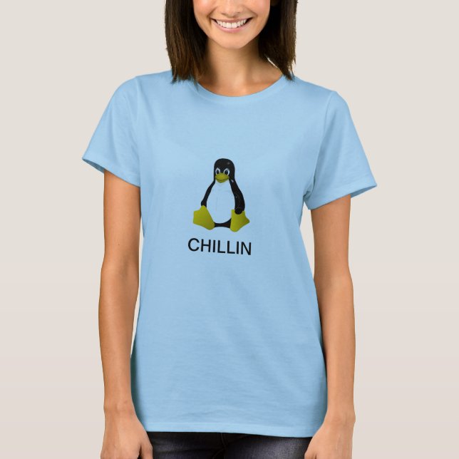 T-shirt Chemise de Chillin de pingouin (Devant)