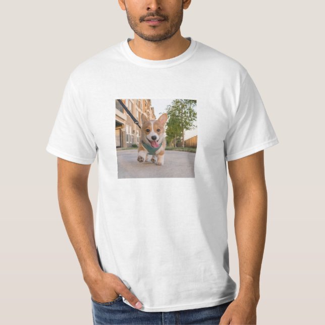 T-shirt chemise de chiot de corgi (Devant)