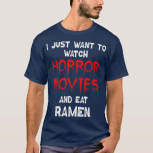 T-shirt Chemise de cinéma d'horreur Funny Ramen nouilles r