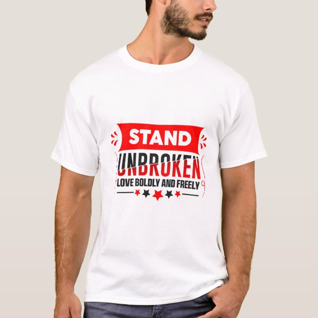 T-shirt Chemise de citation d'autonomisation, tenez debout (Devant)