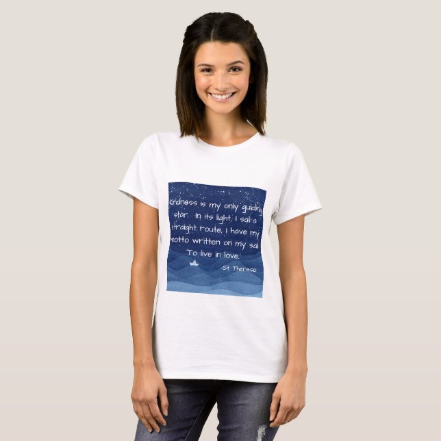 T-shirt Chemise de citation de St Therese (Devant entier)