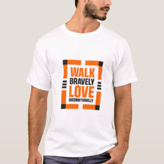 T-shirt Chemise de citation inspirante pour les courageux