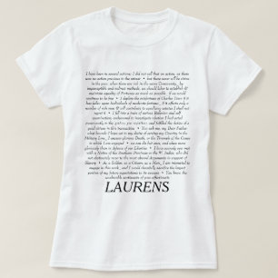 T-shirt Chemise de citations de John Laurens