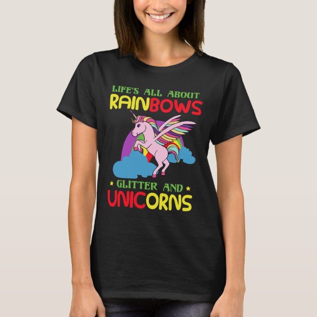 T-shirt Chemise de citations de licorne Cadeau (Devant)