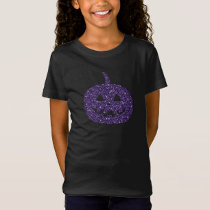 T-Shirt Chemise de citrouille d'Halloween pour filles