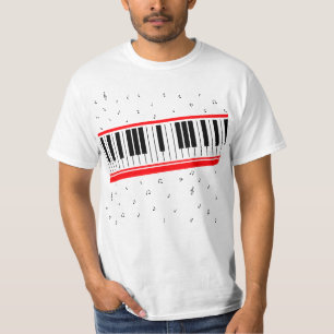 T-shirt Chemise de clavier de piano de valeur