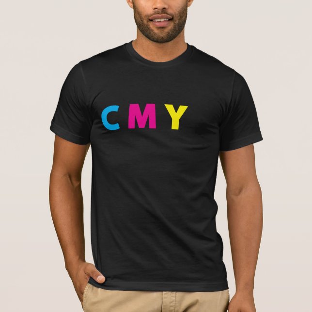 T-shirt Chemise de CMYK - texte noir drôle (Devant)